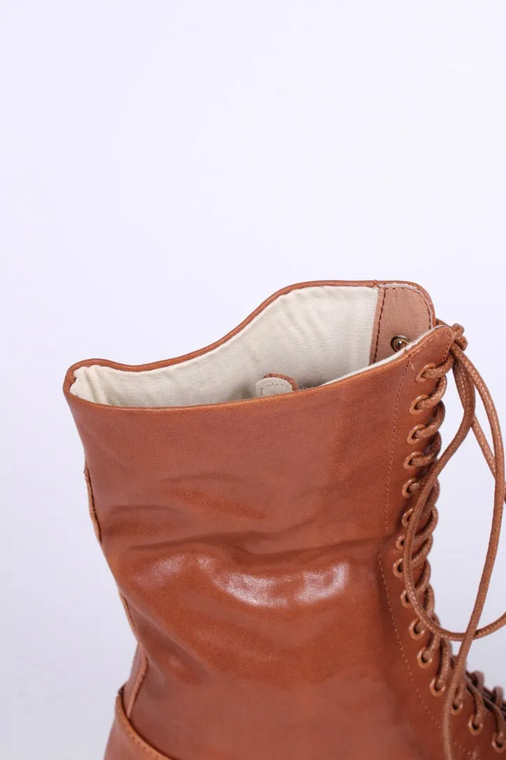 1910s Everyday Lace-up Boots - Light Brown - Ruth