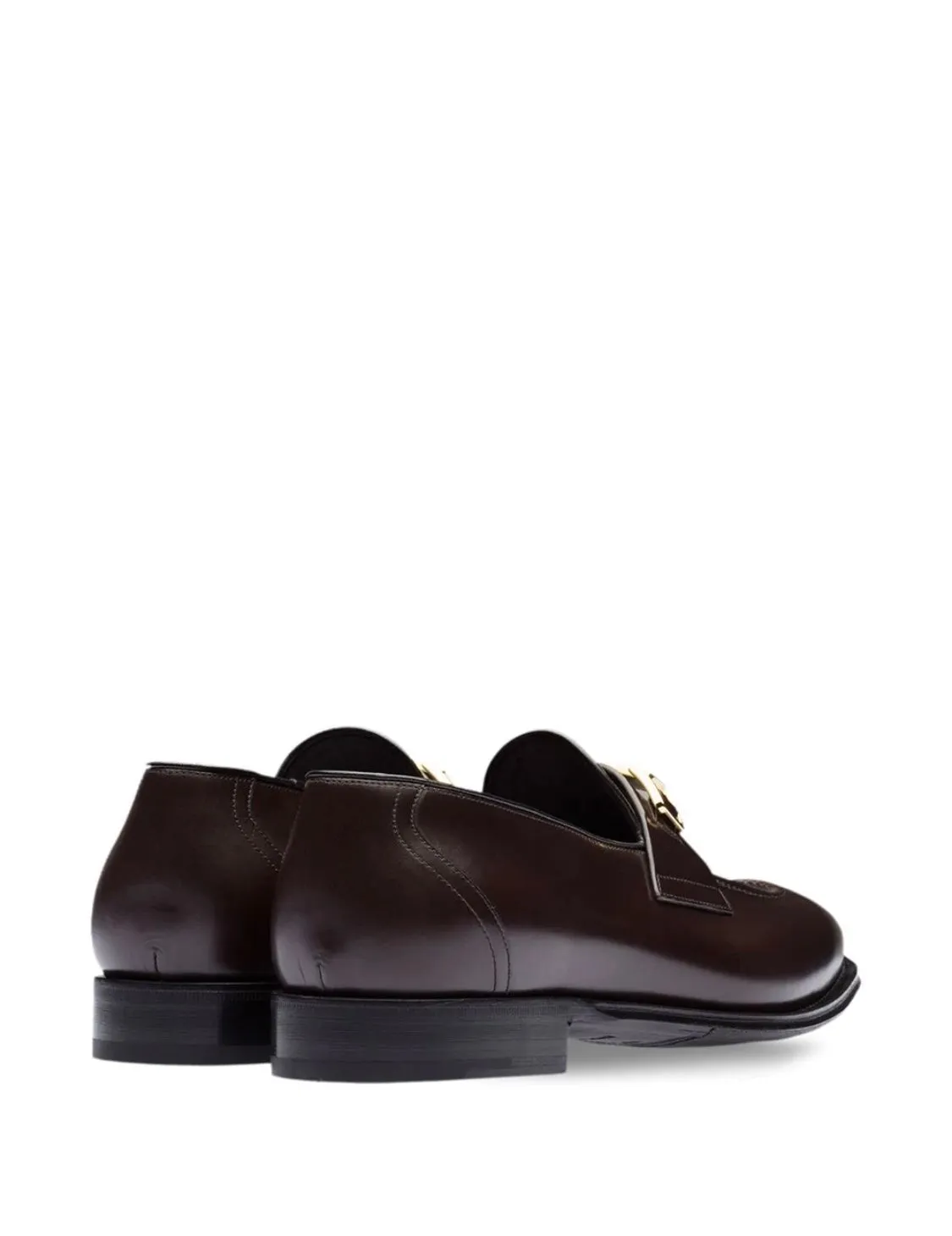$890 PRADA - Good Buckle “Bright Calf Leather Loafers”- 10US