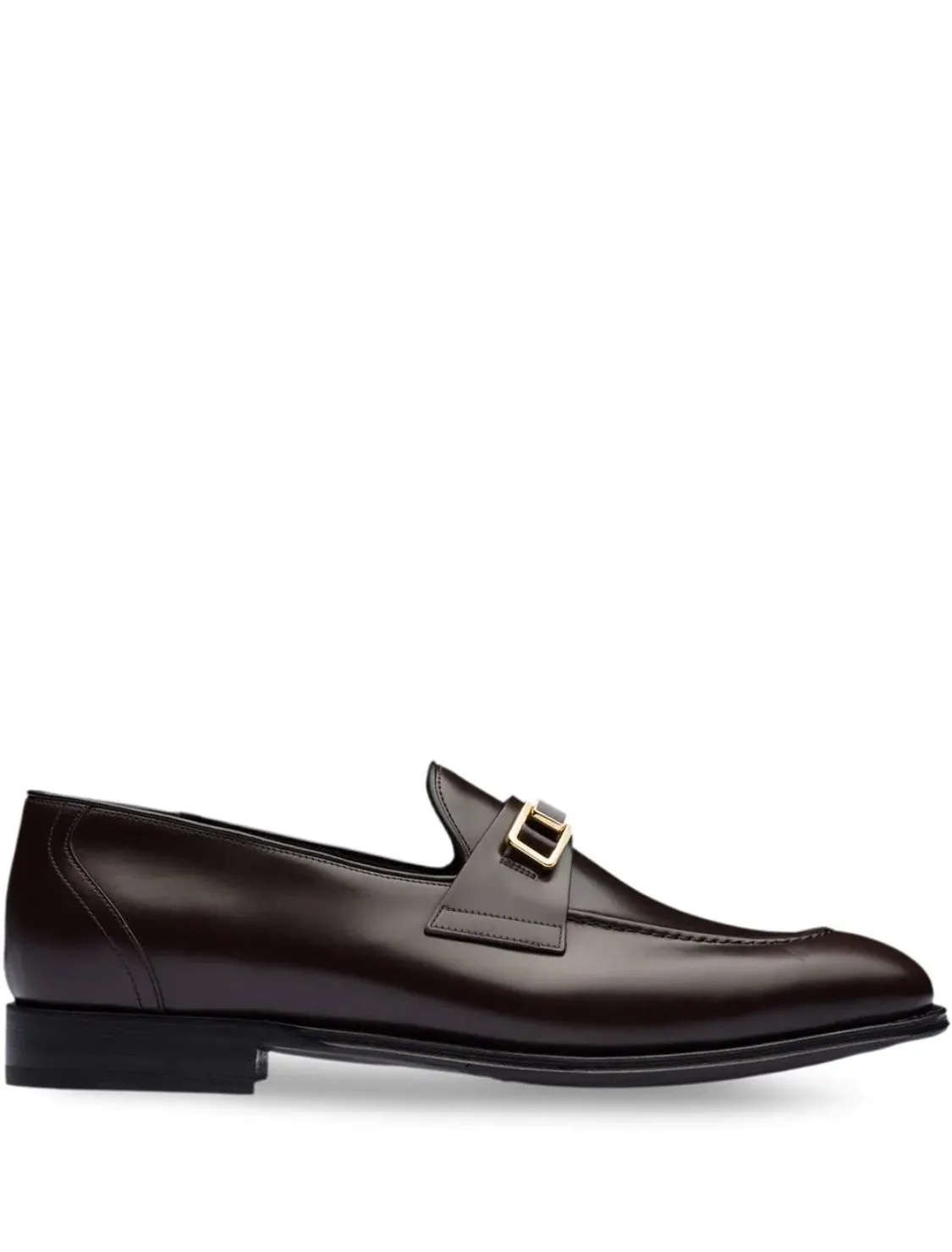 $890 PRADA - Good Buckle “Bright Calf Leather Loafers”- 10US