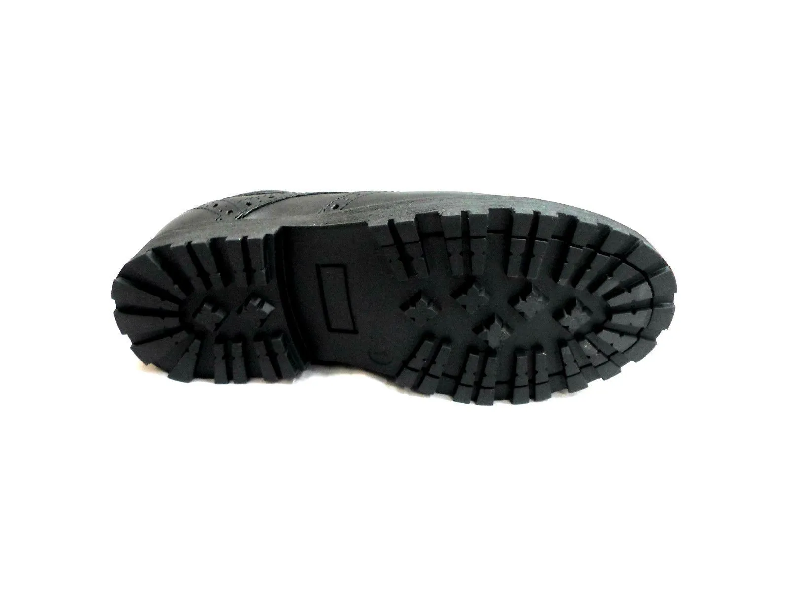 Airsoft Mens Black Smart Brogues Lace Up Shoes