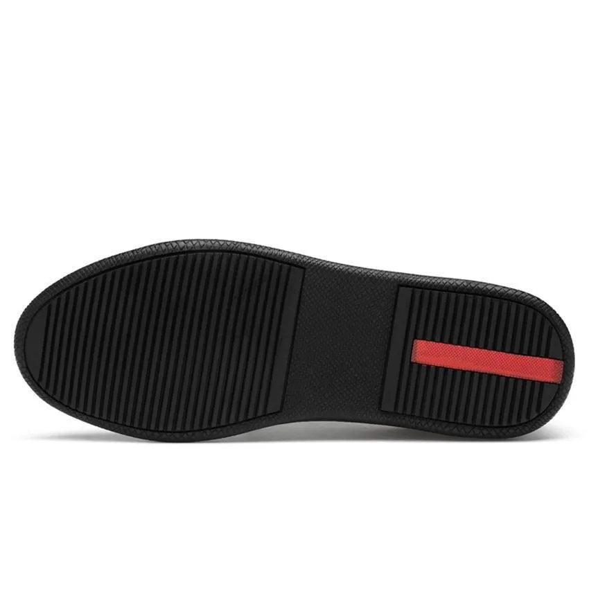 Angelo Ricci™ Brand Genuine Leather Men Soft Sneakers