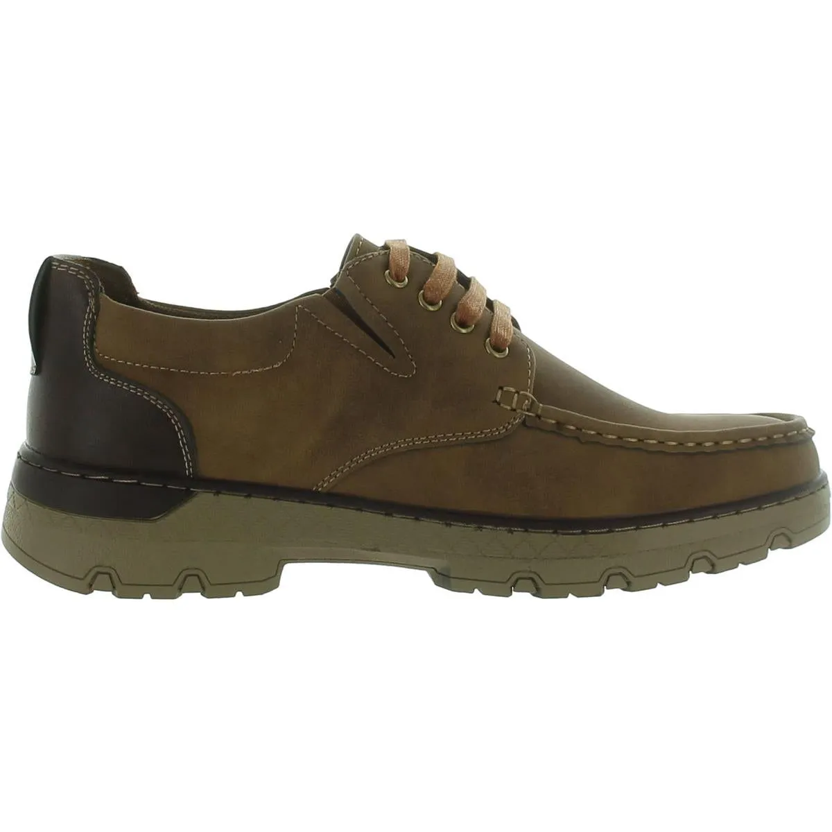 Aston Marc Mens Brill Faux Leather Lace Up Oxfords