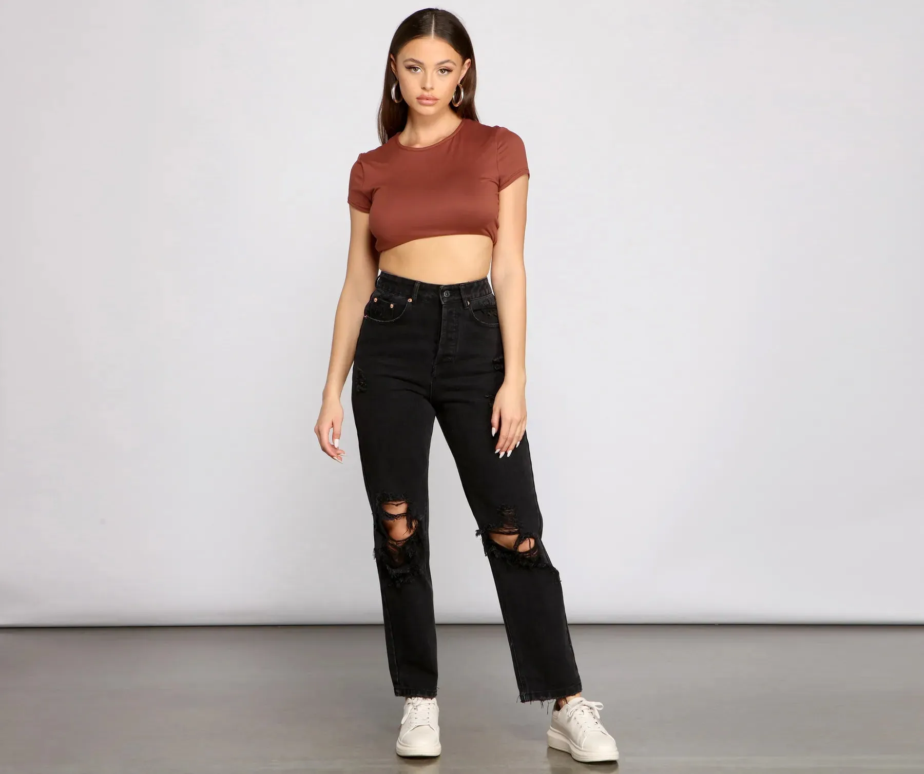 Basic Must-Have Knit Crop Top