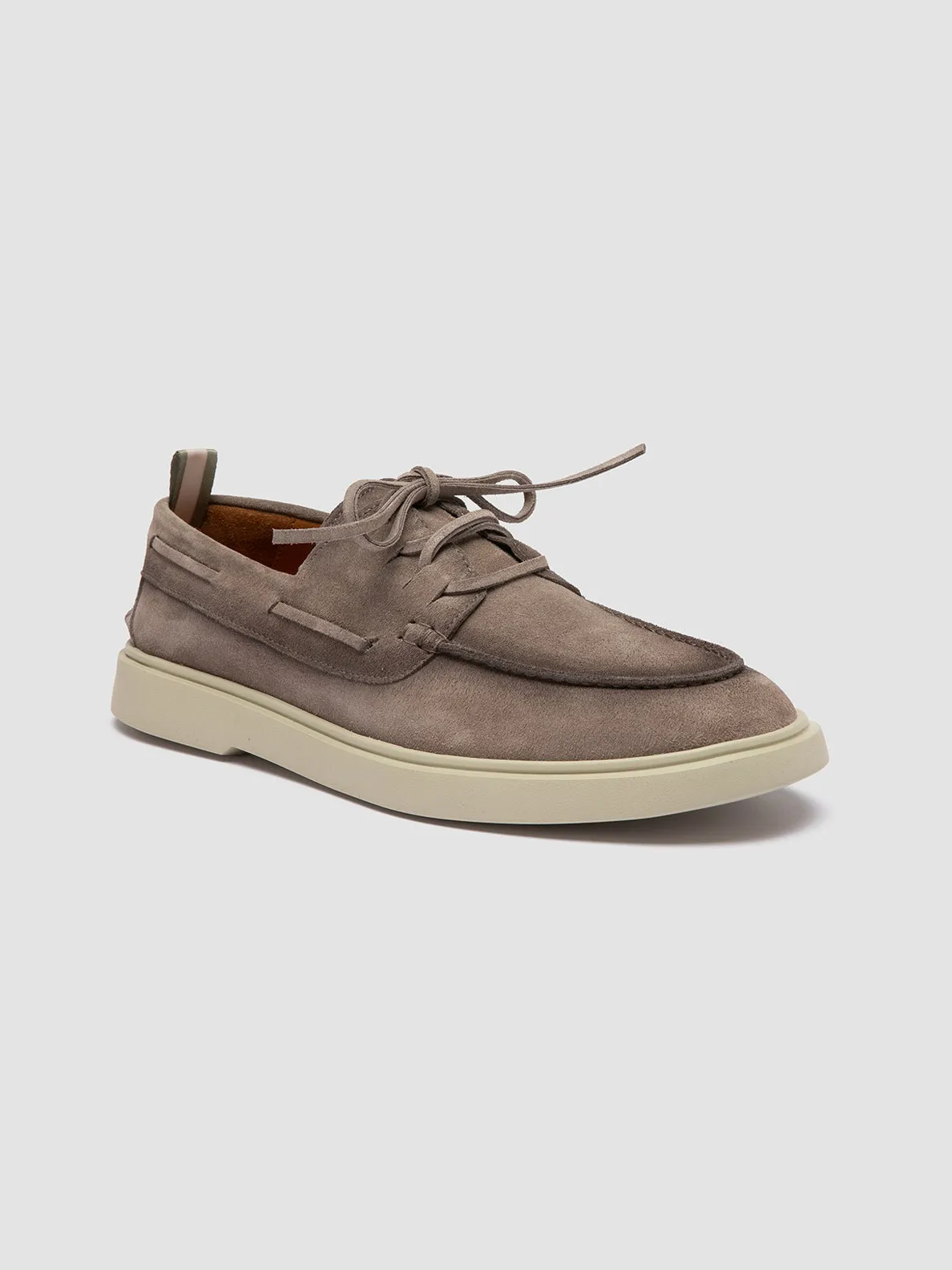 BONES 013 - Grey Suede Boat Shoes