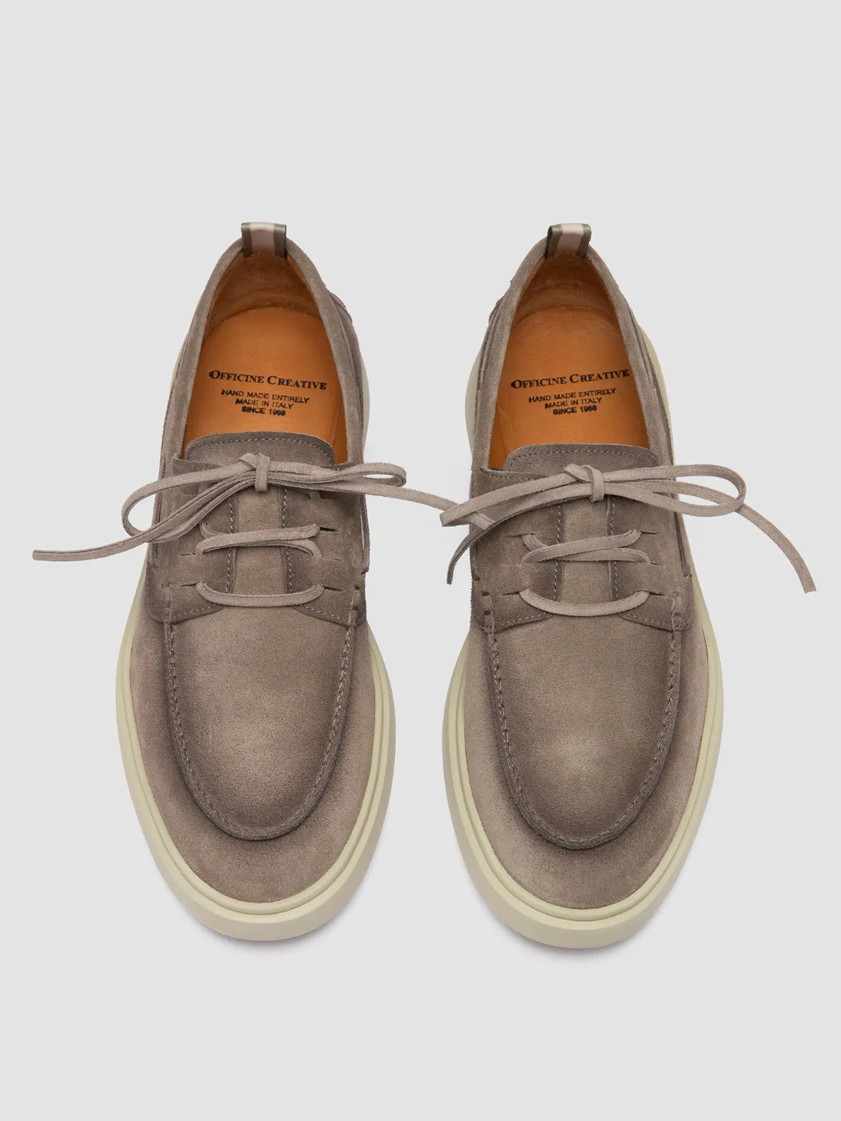 BONES 013 - Grey Suede Boat Shoes