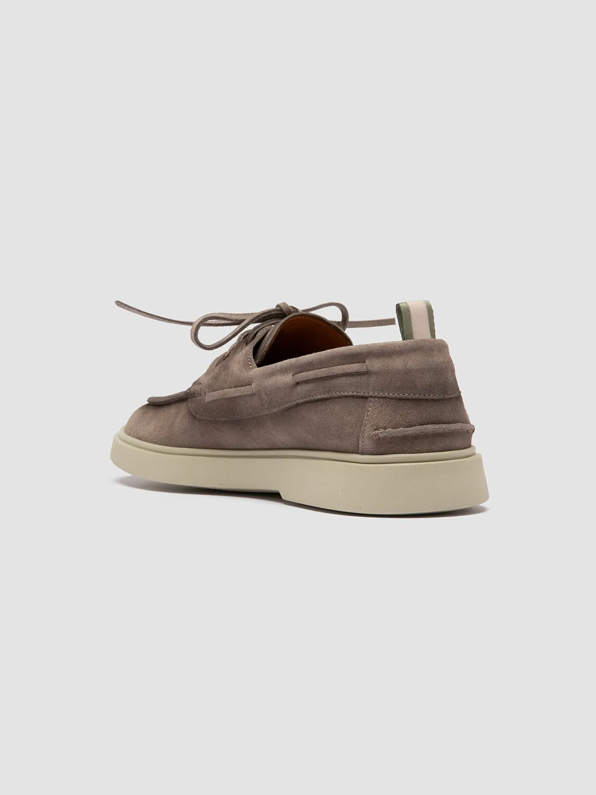 BONES 013 - Grey Suede Boat Shoes