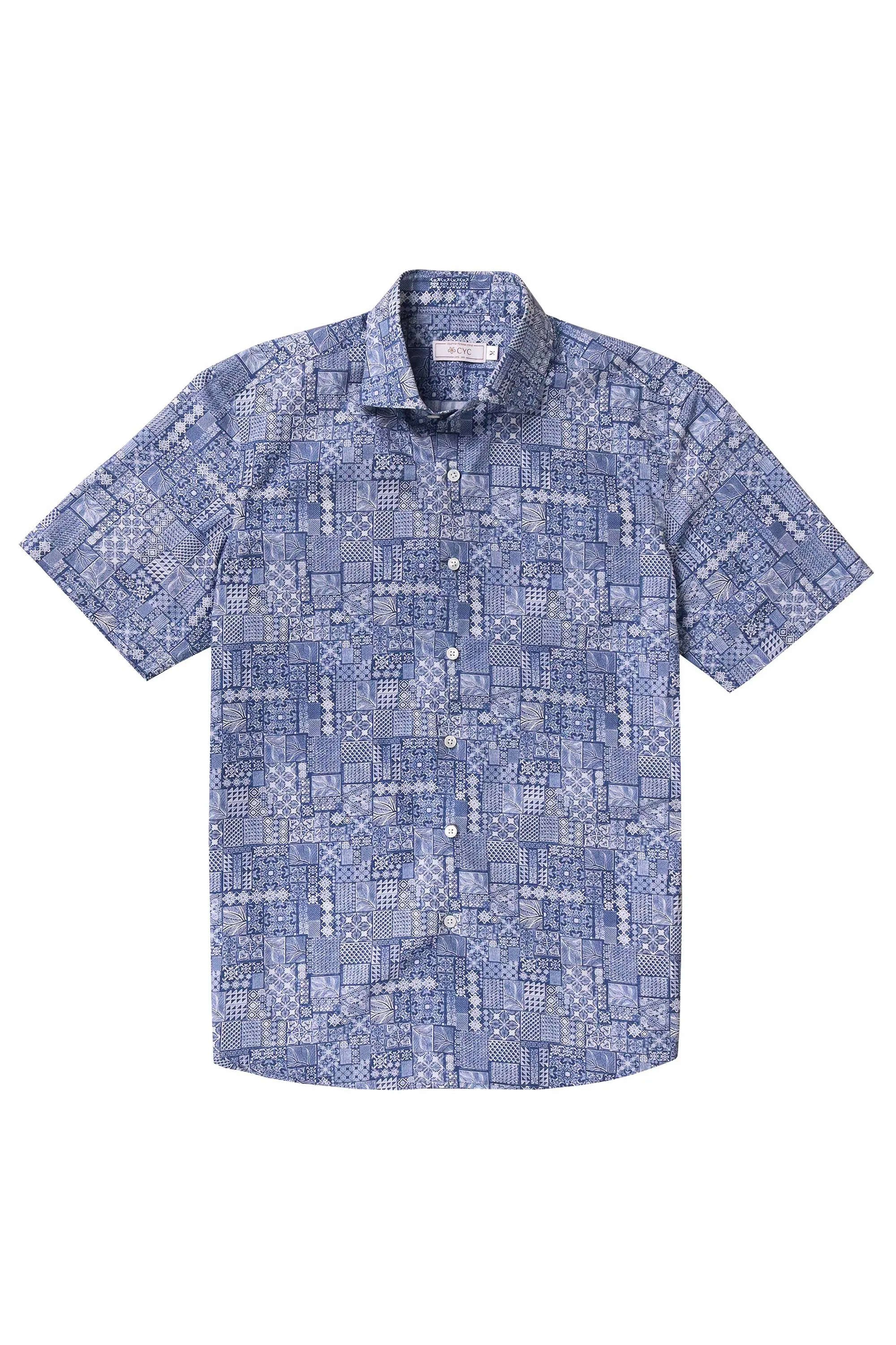 Ceplok Men's Short Sleeve Batik Inspired Shirt