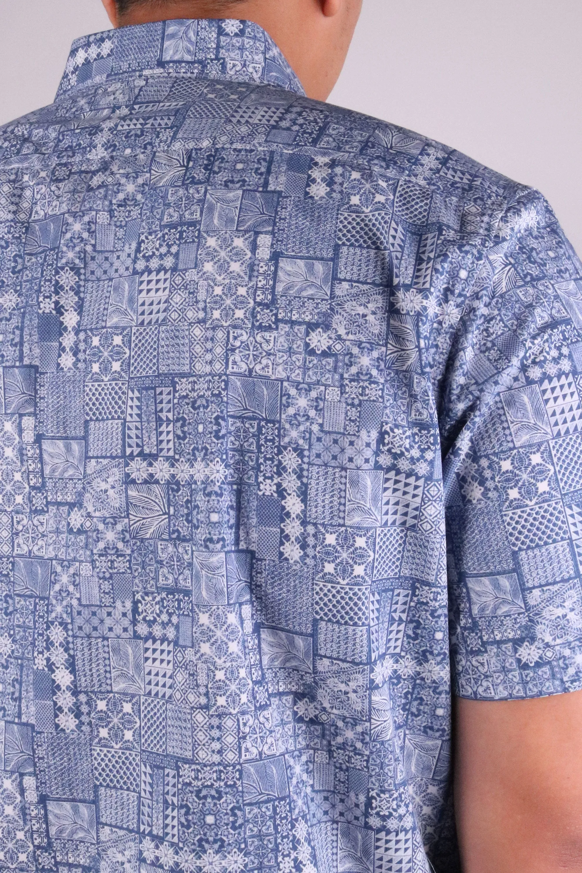 Ceplok Men's Short Sleeve Batik Inspired Shirt