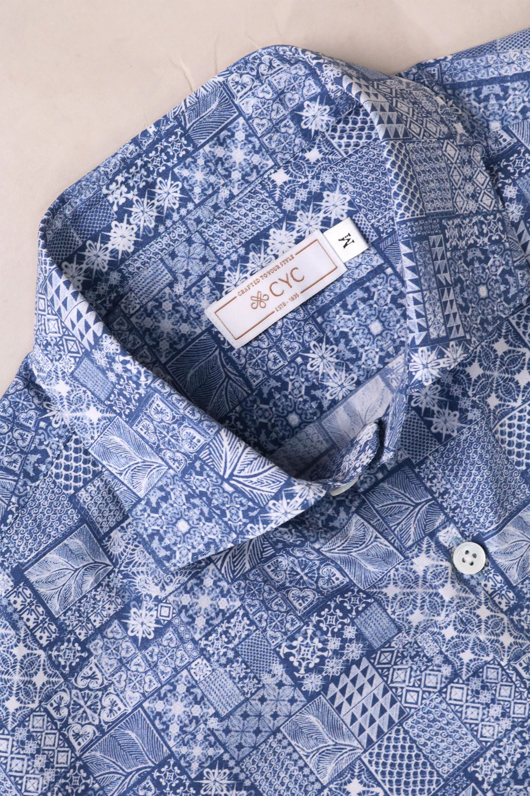 Ceplok Men's Short Sleeve Batik Inspired Shirt