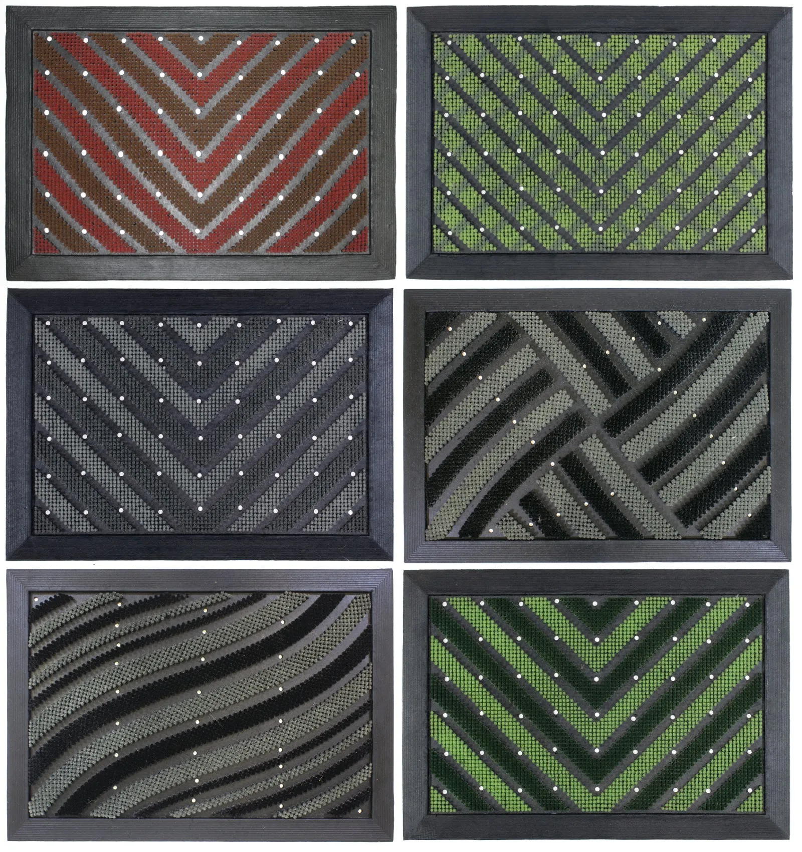 Chevron Stormsafe Outdoor Mat with Drainage Holes 65cm x 45cm (6 Designs)