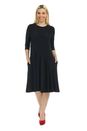 Classic fit n' flare knee length dress 'Judee'