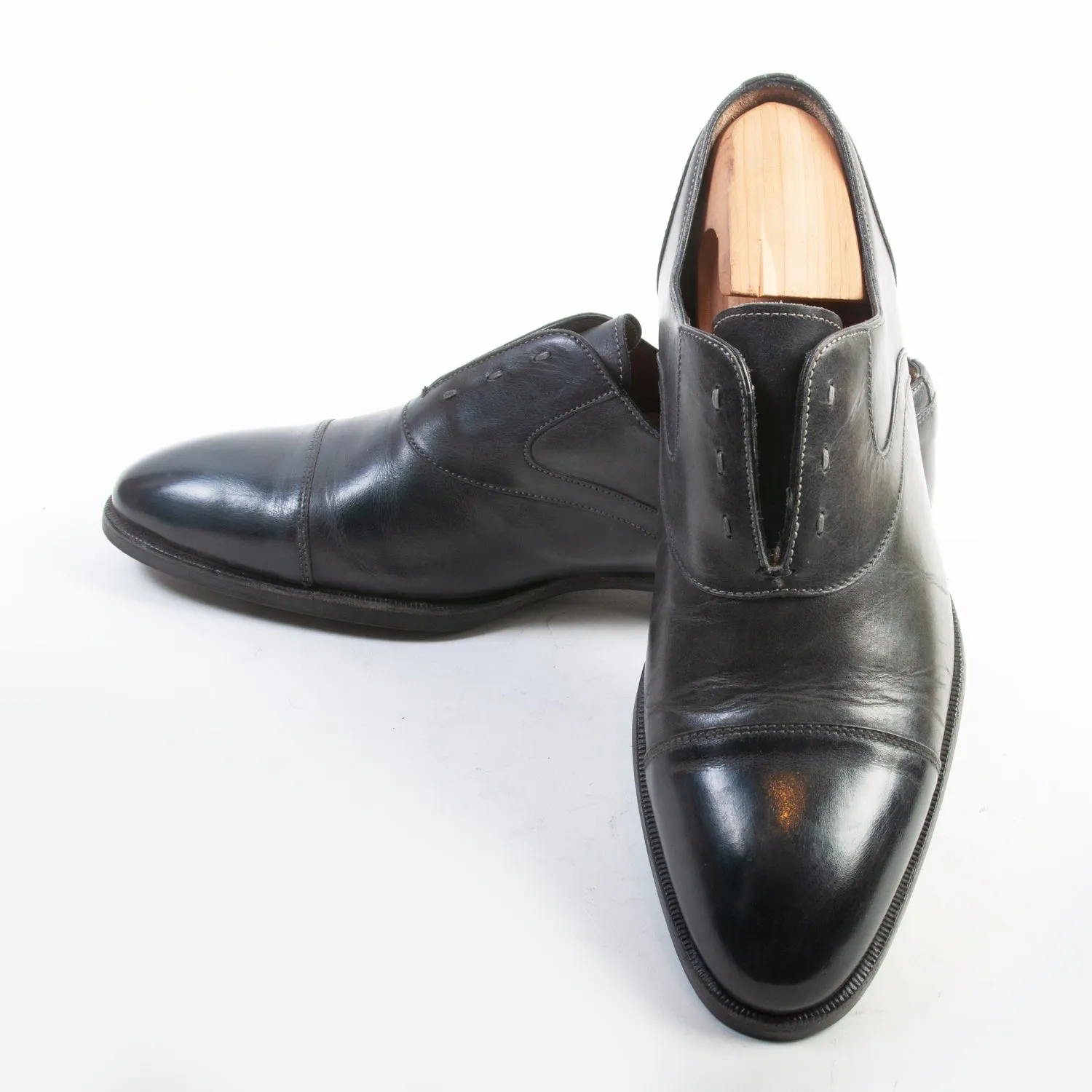 Di Bianco Dark Grey Laceless Oxfords