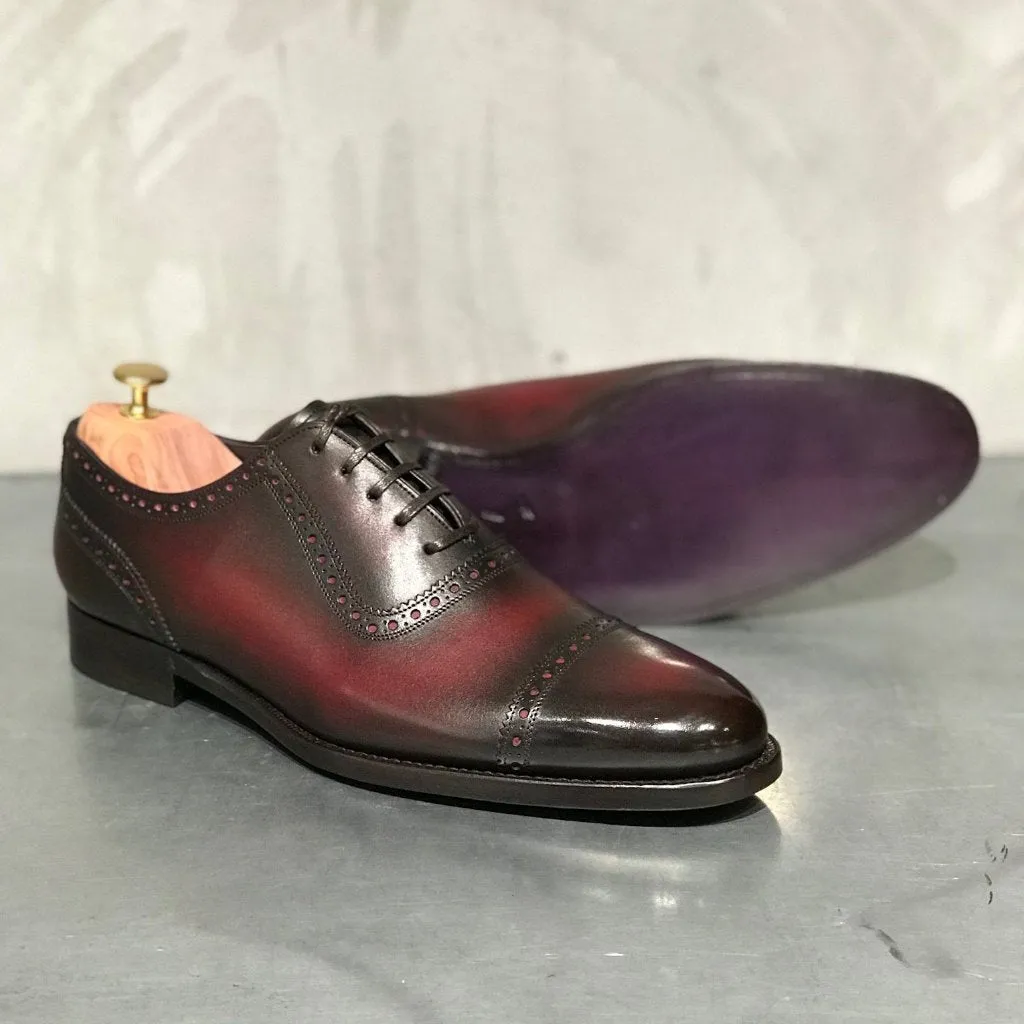 EN01 PLAIN CAPTOE OXFORD