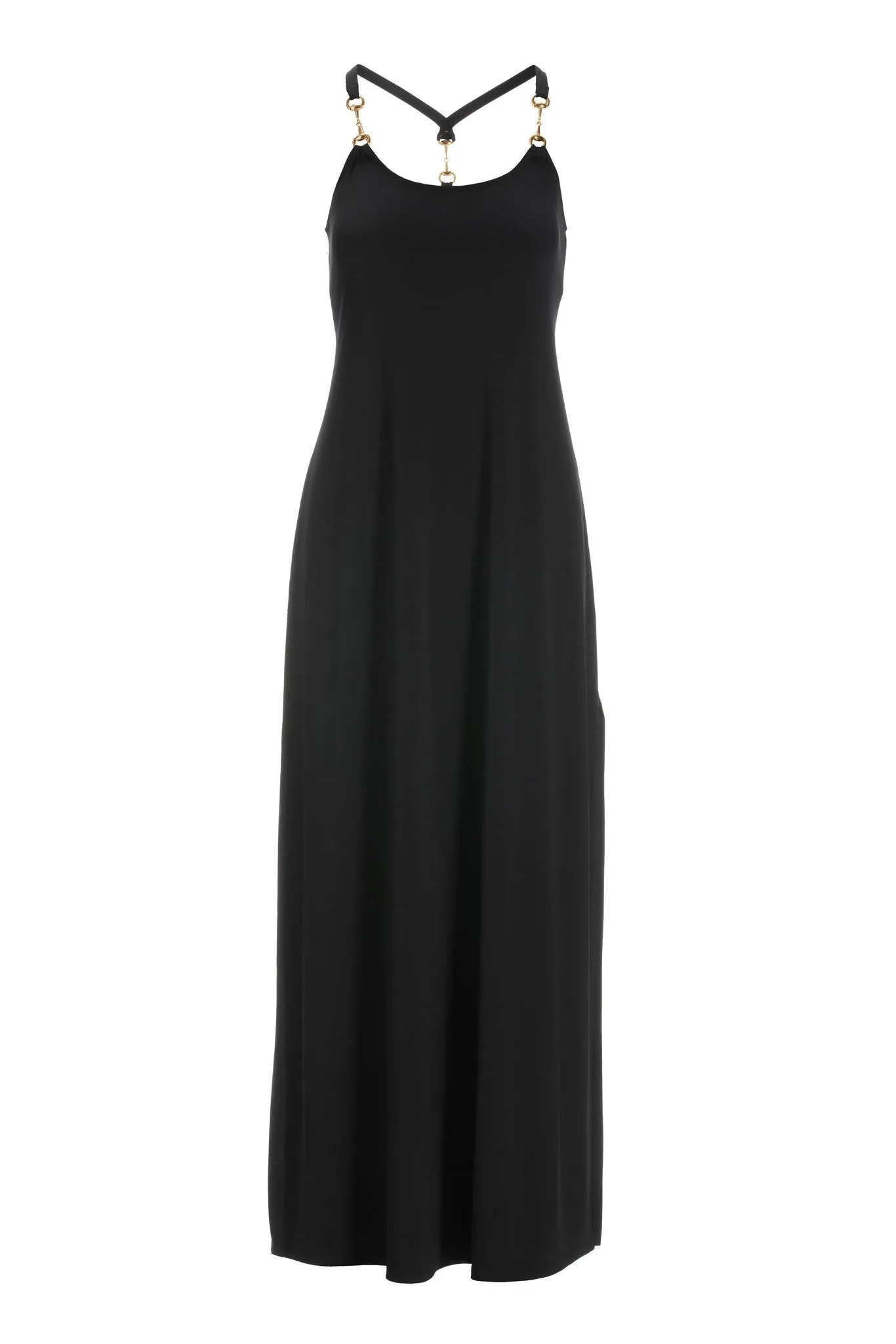 Hardware Detail Maxi Dress Black