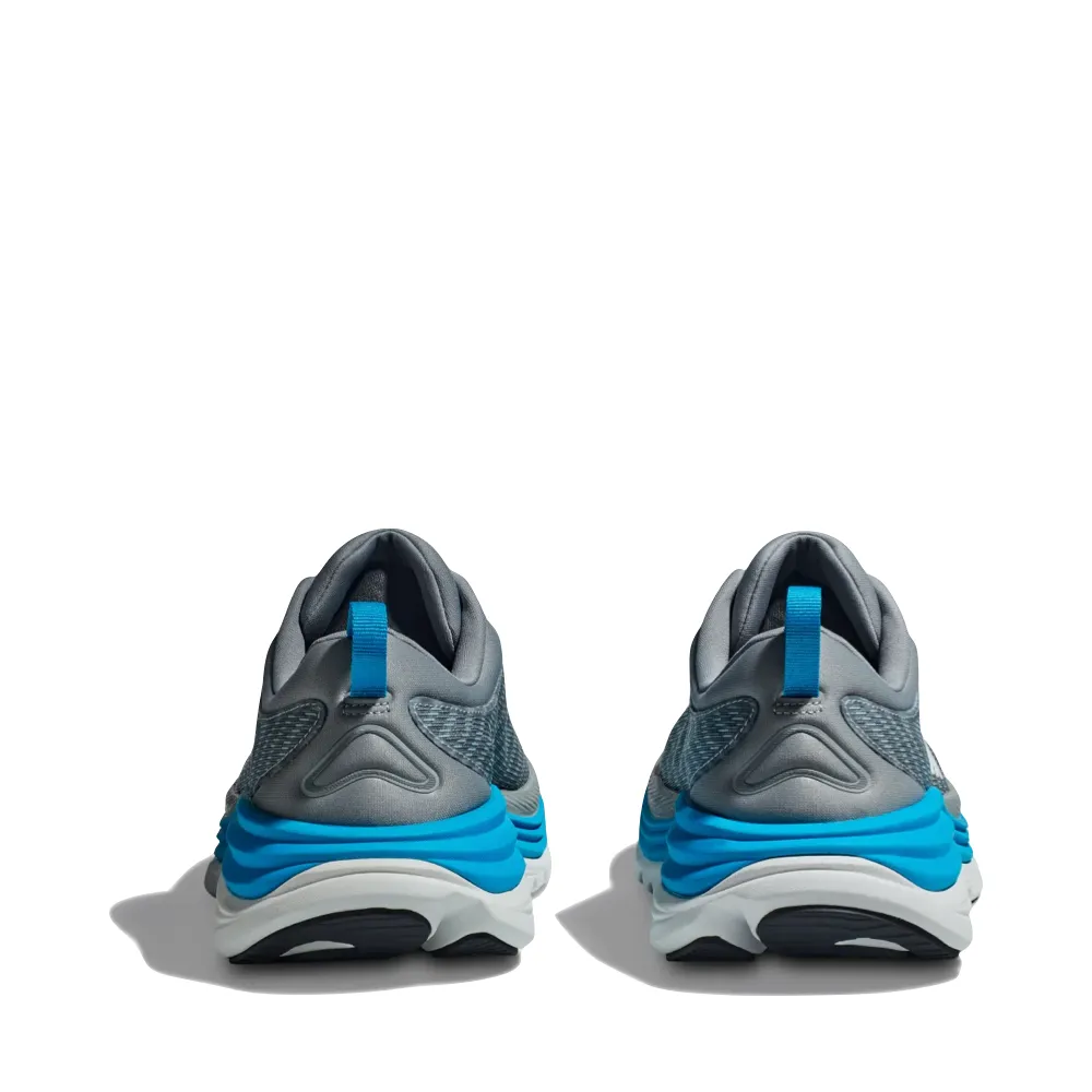 Hoka Men's Gaviota 5 Sneaker in Limestone/Diva Blue