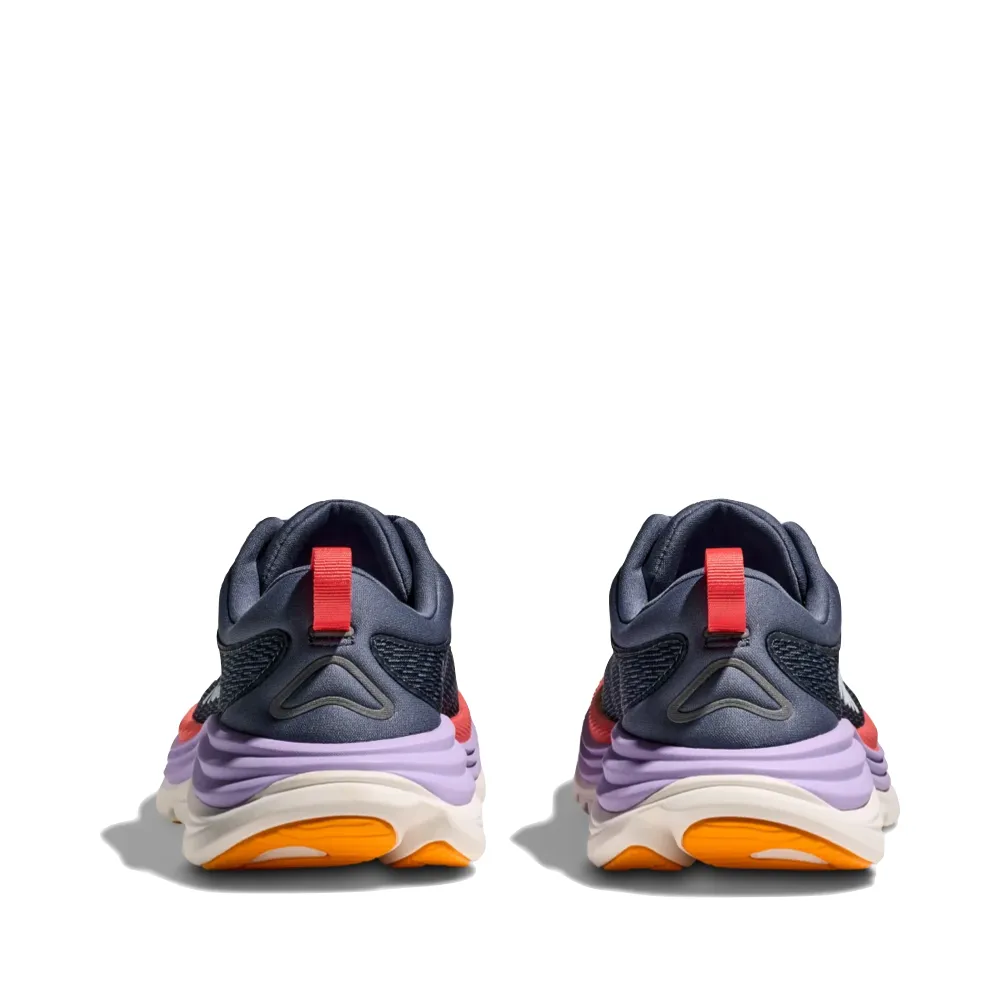 Hoka Women's Gaviota 5 Running Sneaker in Anchor/Grapefruit