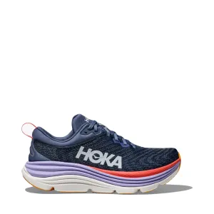 Hoka Women's Gaviota 5 Running Sneaker in Anchor/Grapefruit