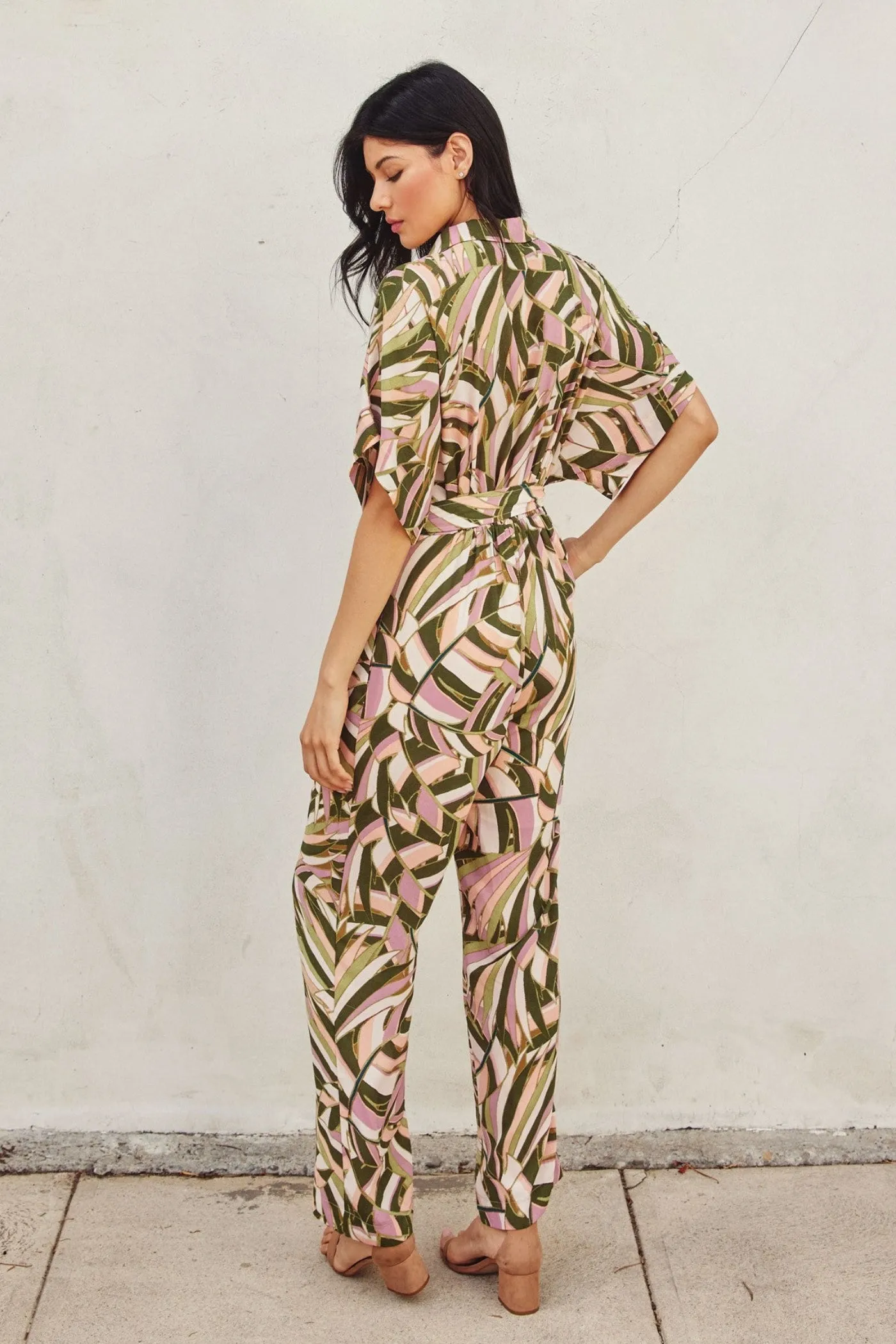 KAI SURPLICE PULL-ON JUMPSUIT
