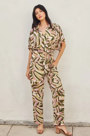 KAI SURPLICE PULL-ON JUMPSUIT