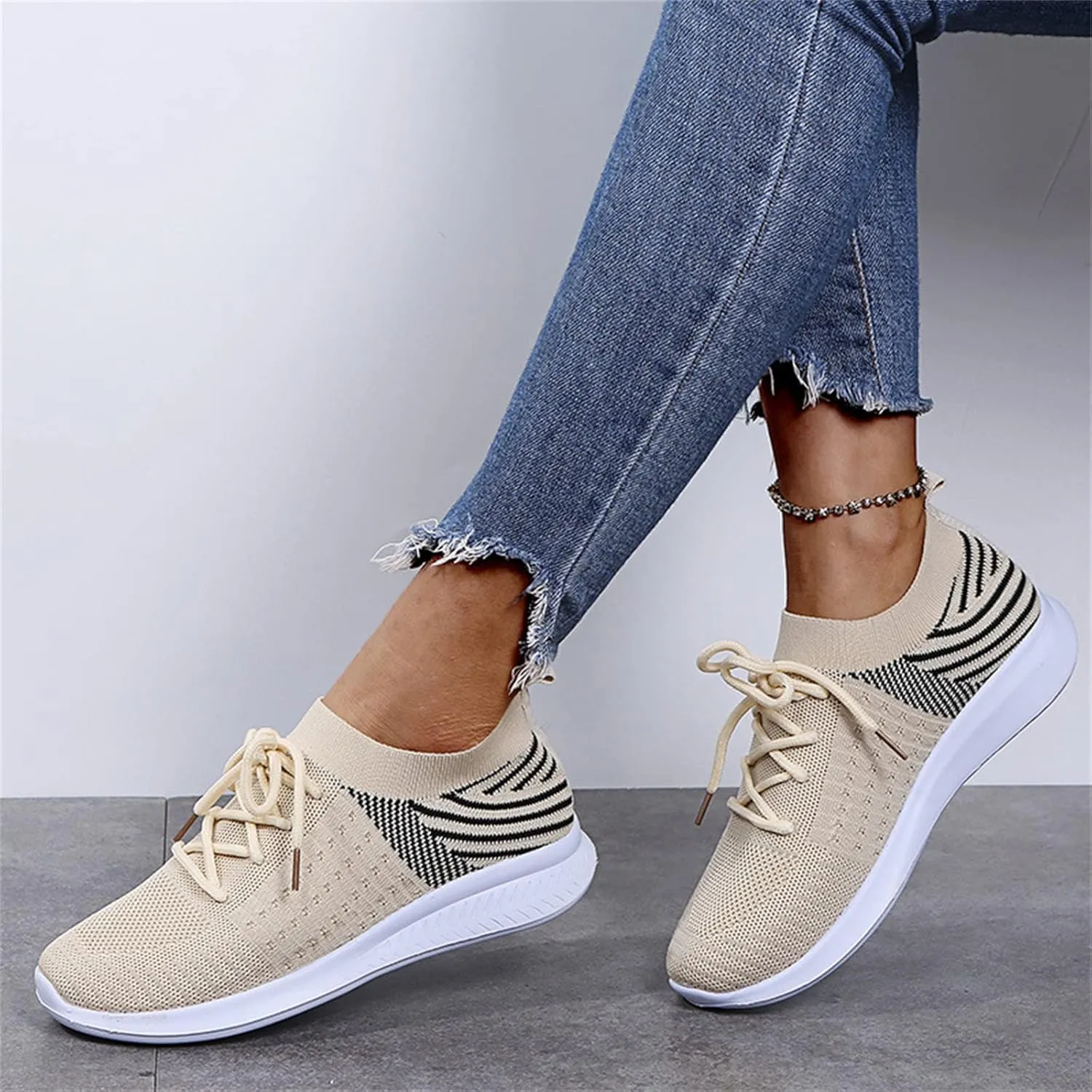 Lausiuoe Sneakers For Women Walking Shoes Comfortable Walking Running Shoes Athletic Non Slip Tennis Fashion Sneaker