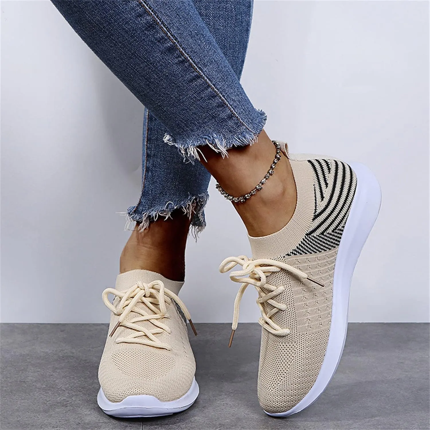 Lausiuoe Sneakers For Women Walking Shoes Comfortable Walking Running Shoes Athletic Non Slip Tennis Fashion Sneaker