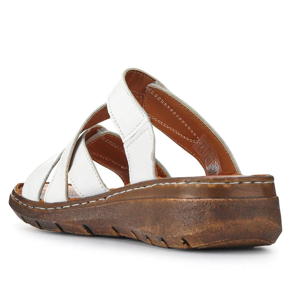 Leather Dual-Fastening Sandals - LUCK41011 / 327 393