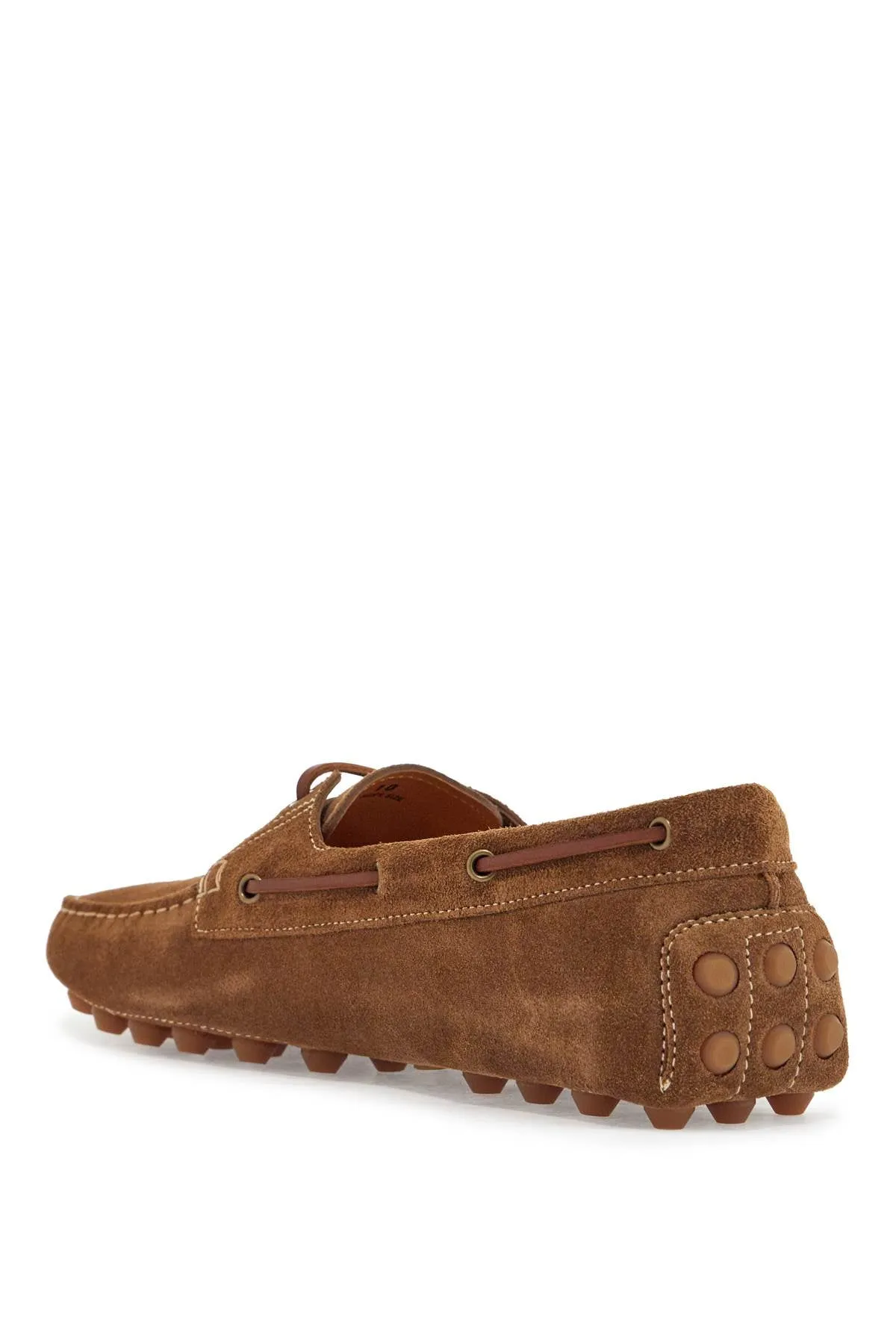 light walnut leather driving moccasin made in italy XXM52K05300RE0 NOCE CHIARO