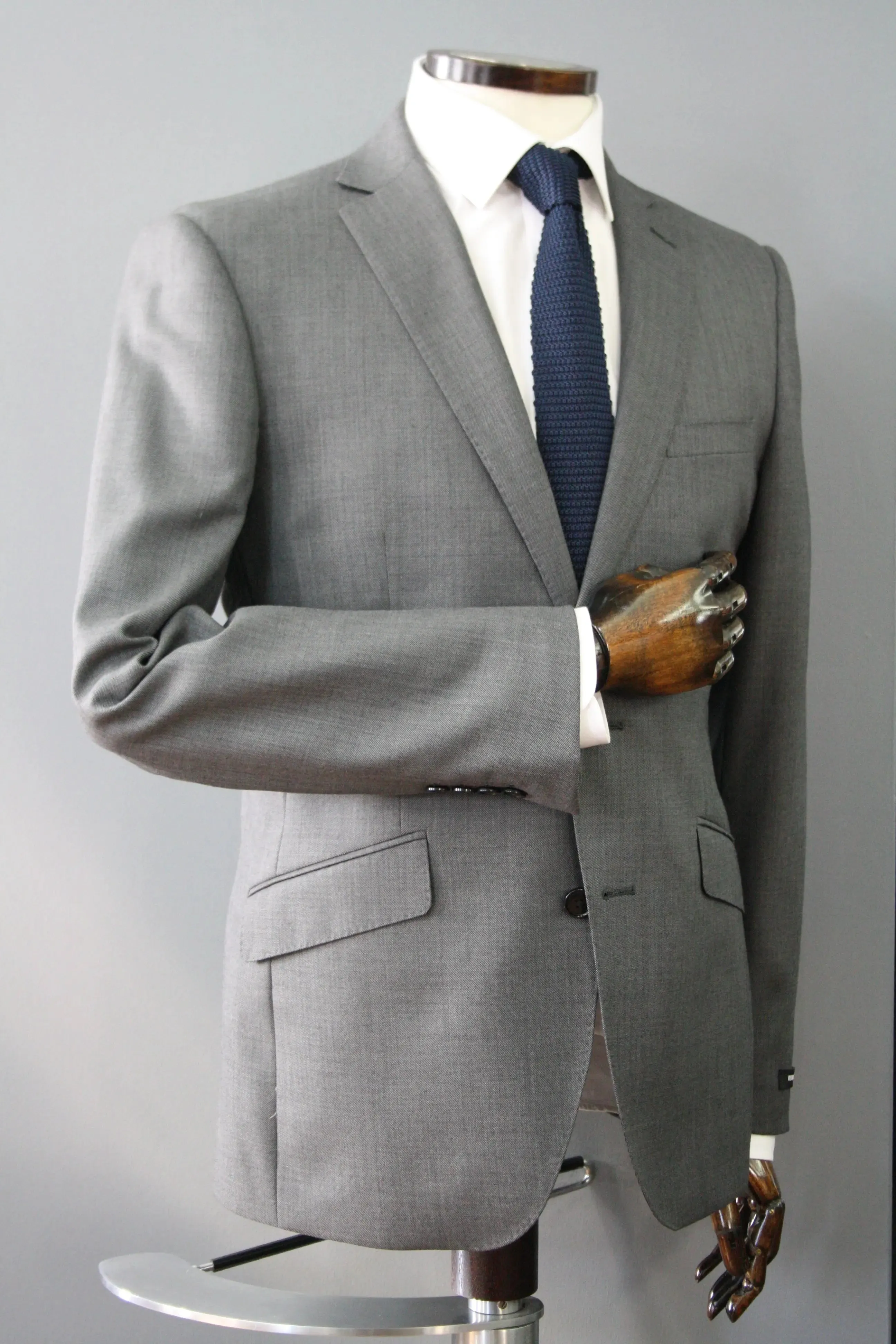 Navy Knitted Silk Tie
