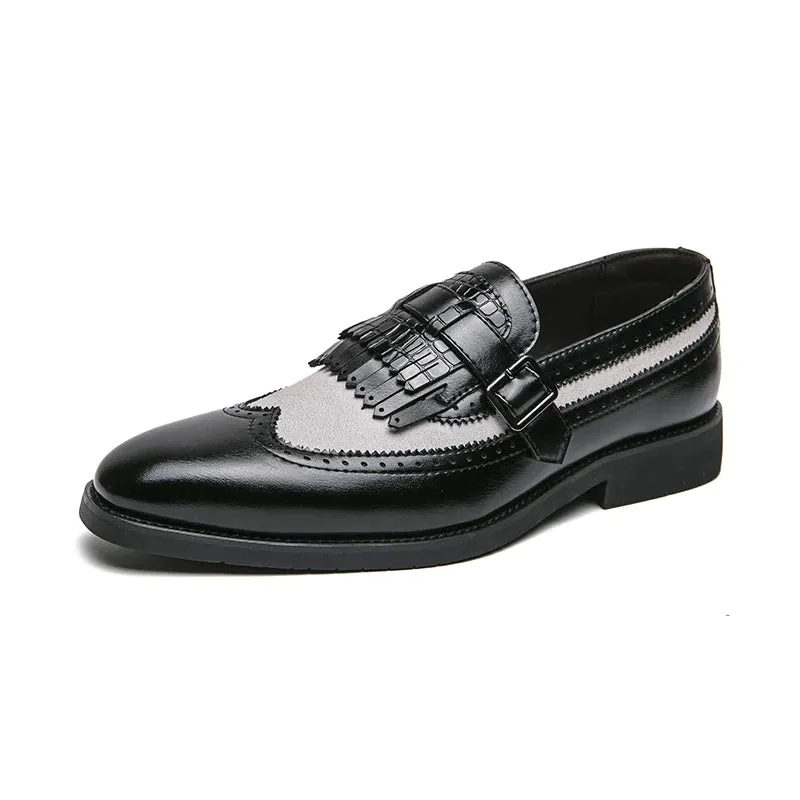 Noble Wingtip Fringe Loafers