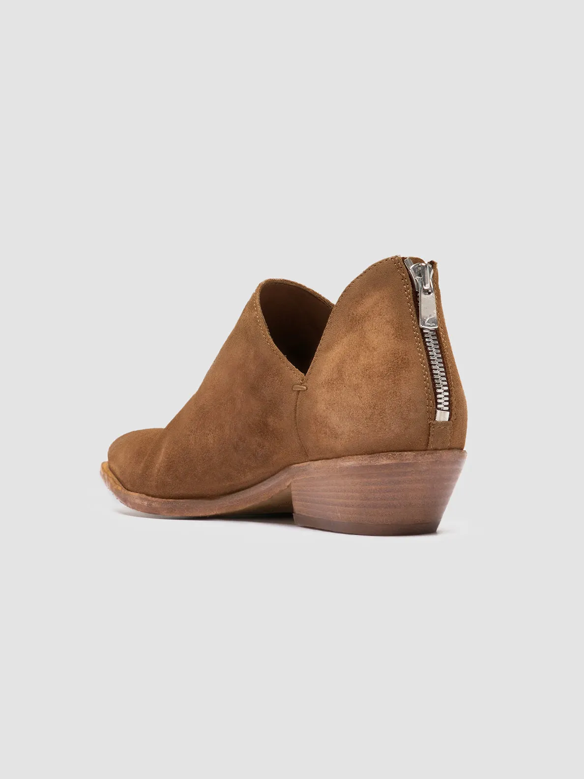NOELIE DD 106 - Brown Suede Zipped Boots