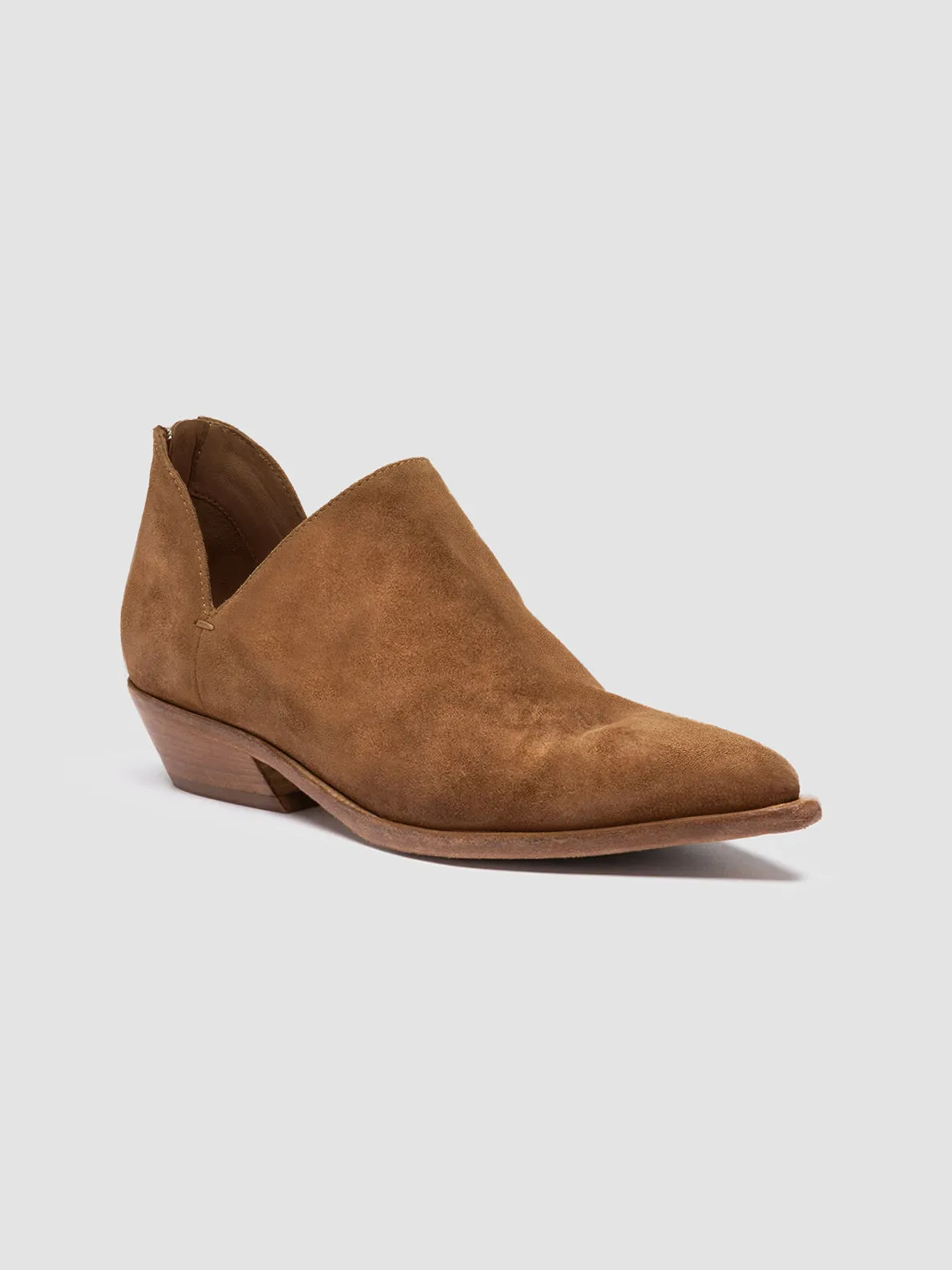 NOELIE DD 106 - Brown Suede Zipped Boots