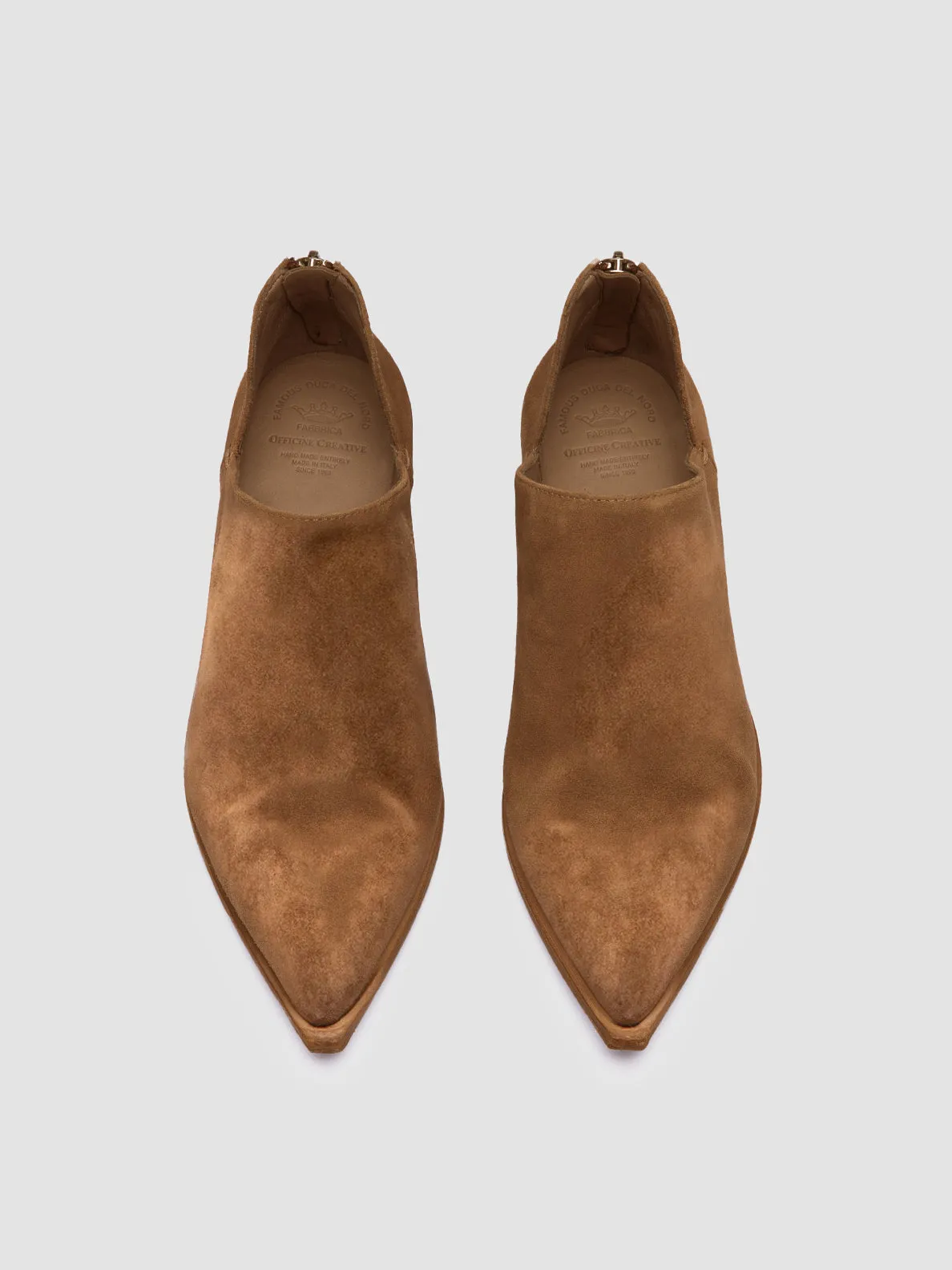 NOELIE DD 106 - Brown Suede Zipped Boots