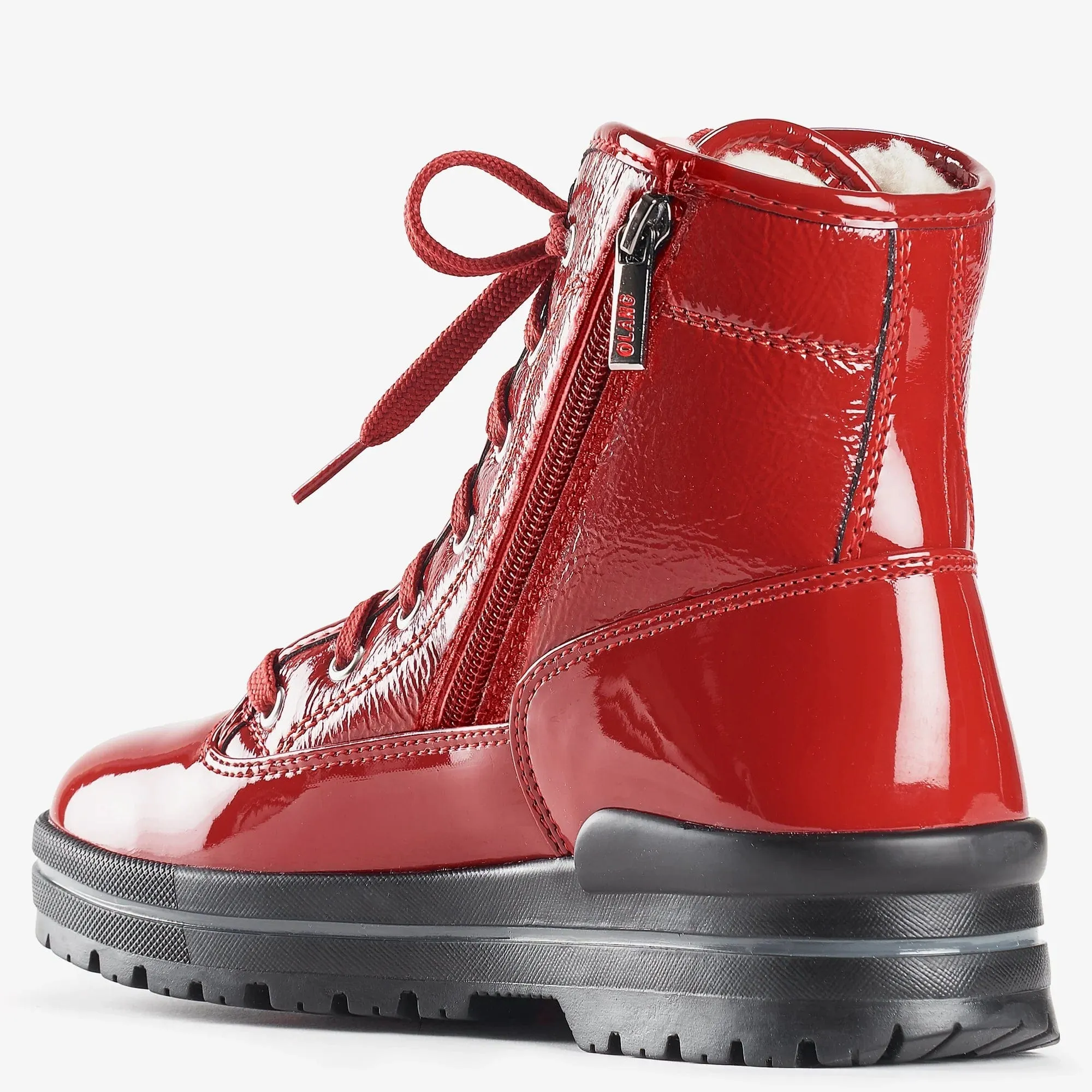 Olang Women's Spoke Winter Boots- Red Patent