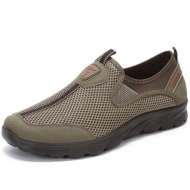 Old Men Shoes - Ultralight Soft Men Mesh Walking Shoes Non-slip Shoes