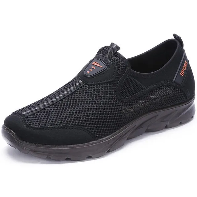 Old Men Shoes - Ultralight Soft Men Mesh Walking Shoes Non-slip Shoes