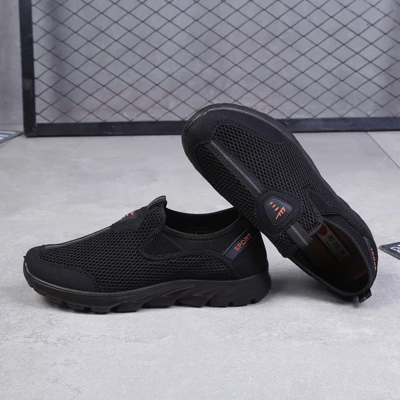 Old Men Shoes - Ultralight Soft Men Mesh Walking Shoes Non-slip Shoes