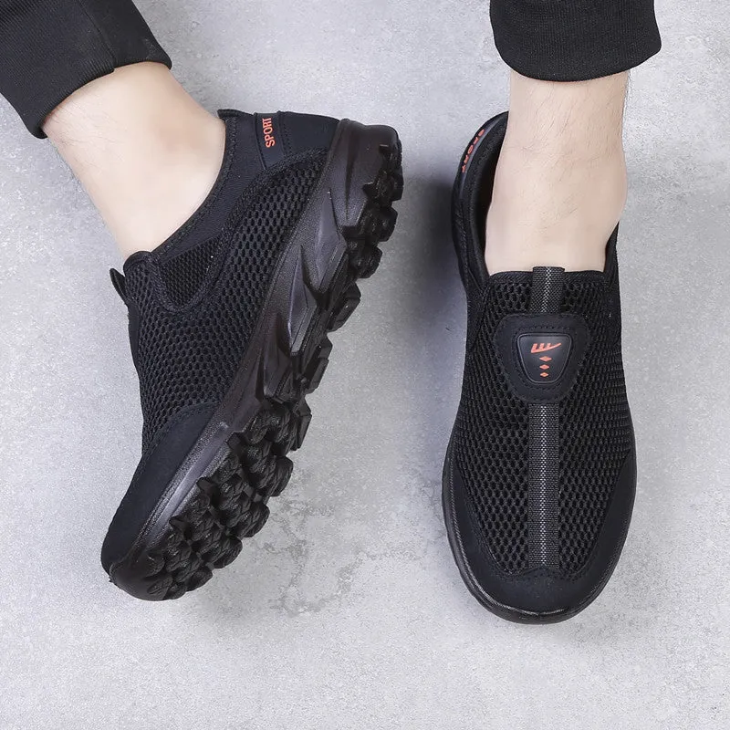 Old Men Shoes - Ultralight Soft Men Mesh Walking Shoes Non-slip Shoes