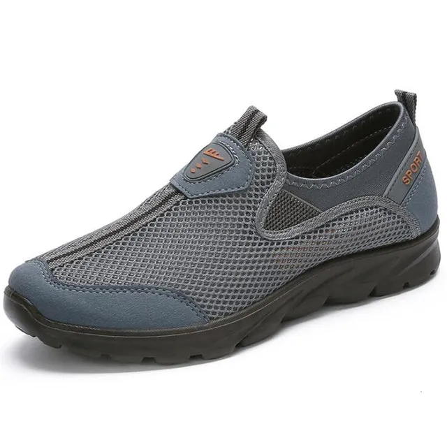 Old Men Shoes - Ultralight Soft Men Mesh Walking Shoes Non-slip Shoes