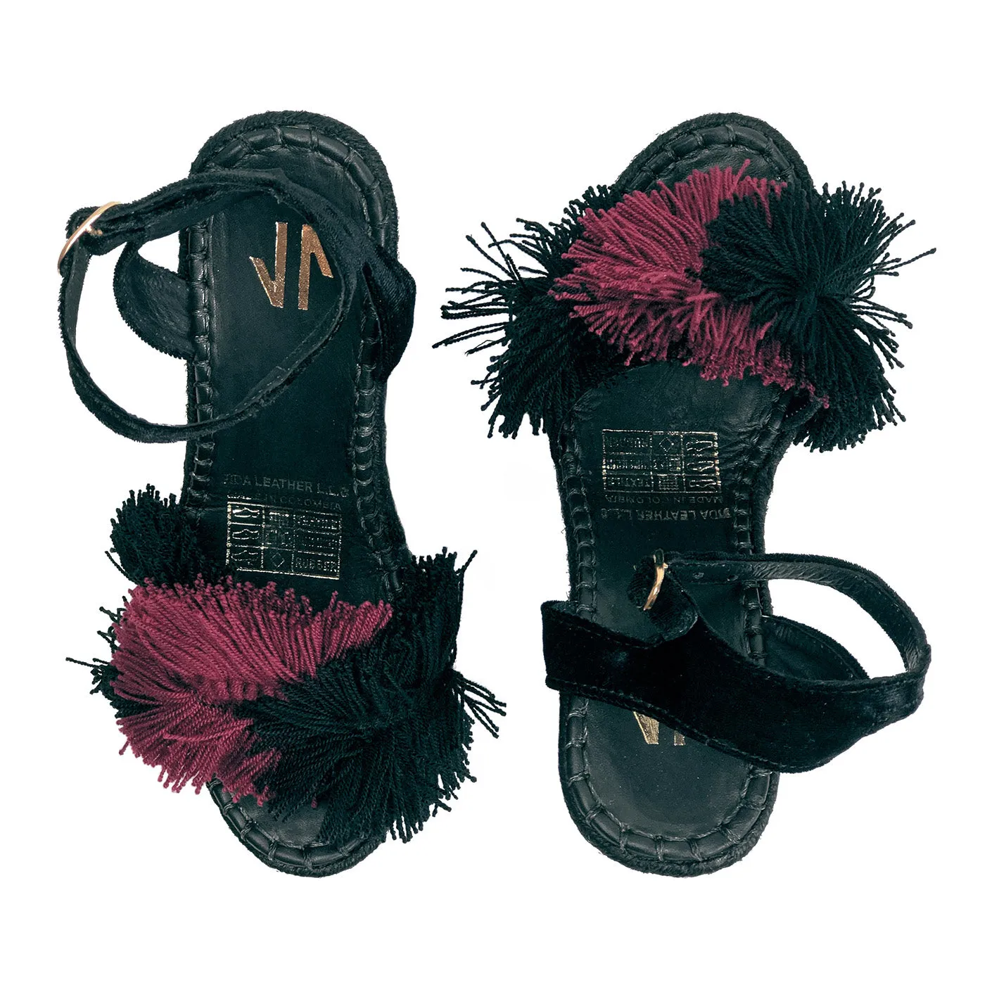 Silvia Cobos MAMBO Ankle Strap Wedges in Wine
