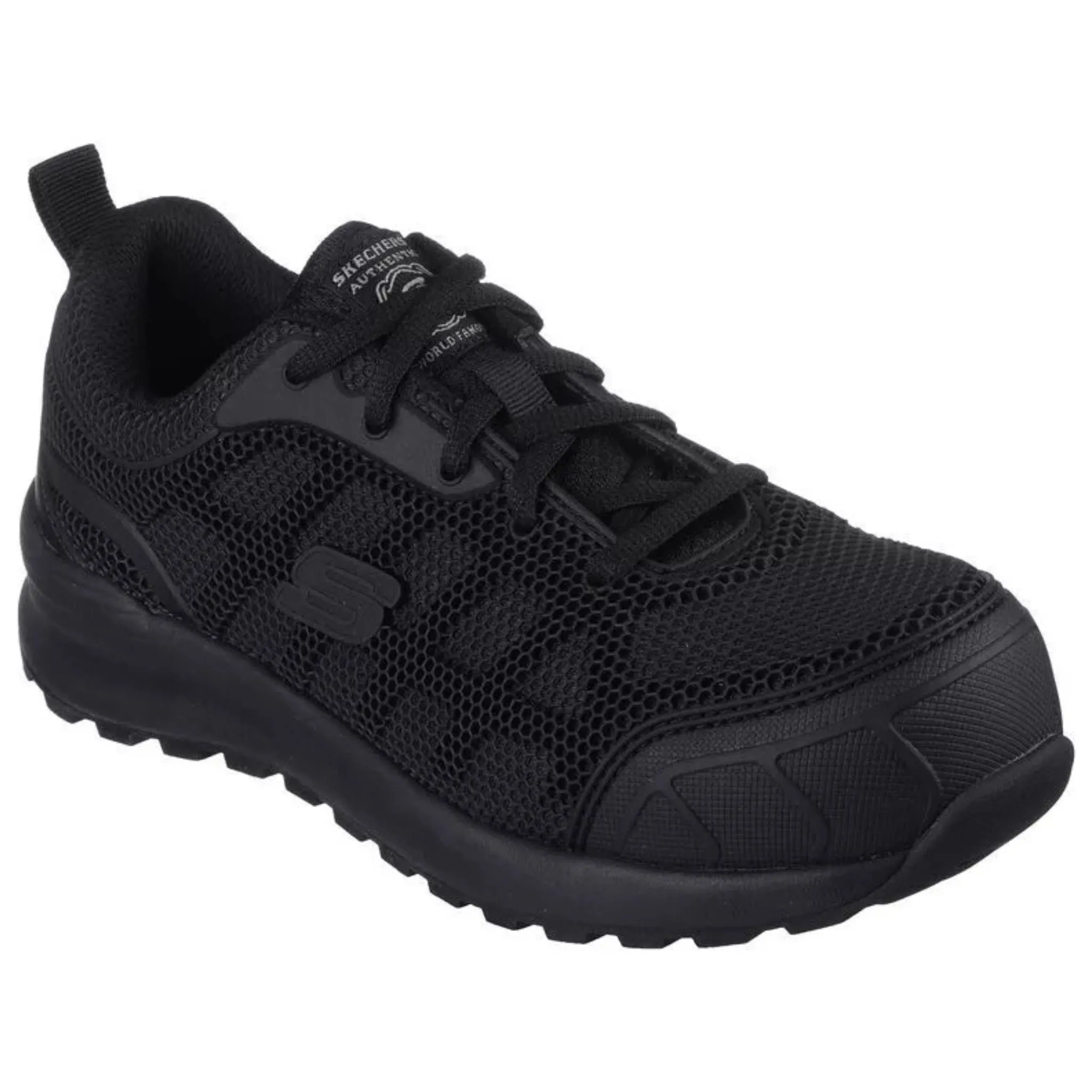 Skechers Women's 77289 Bulkin Ayak Black Safety Toe Metal Free Work Shoes