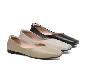 TARRAMARRA® Square Toe Leather Ballet Flats Women Libera