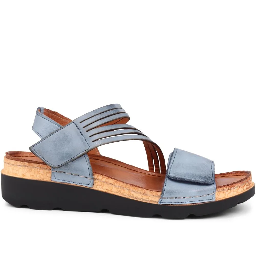Touch-Fasten Leather Sandals - KARY39029 / 325 513