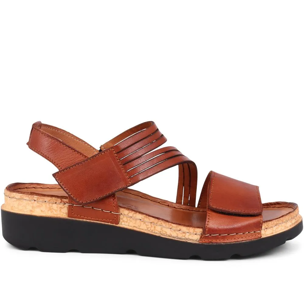 Touch-Fasten Leather Sandals - KARY39029 / 325 513