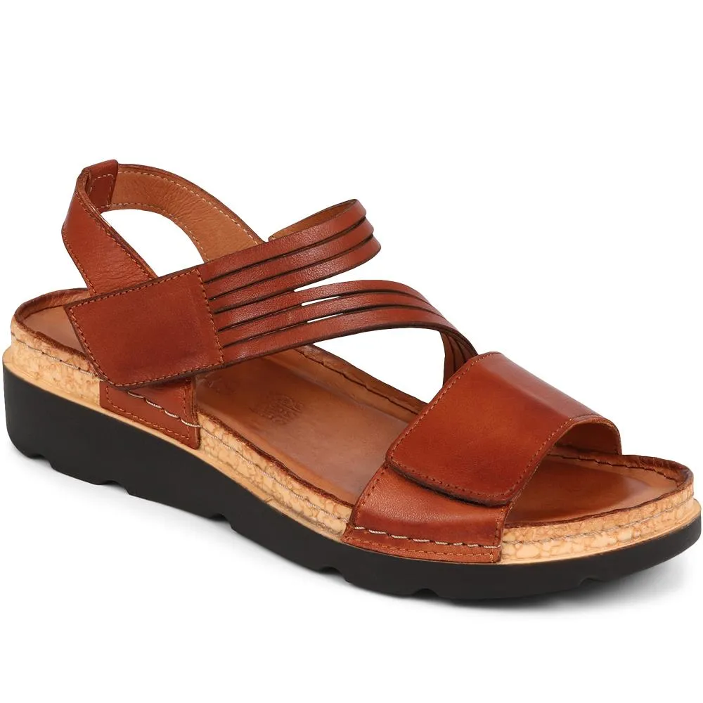 Touch-Fasten Leather Sandals - KARY39029 / 325 513