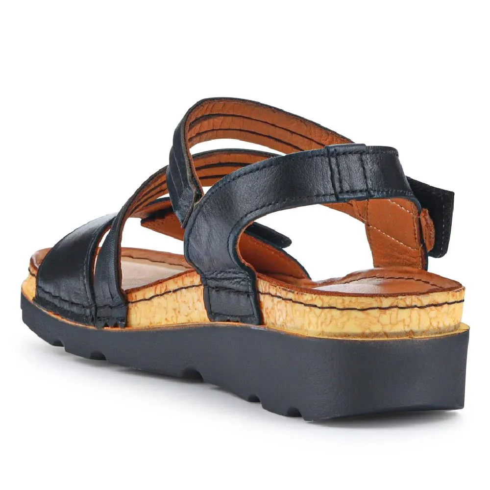 Touch-Fasten Leather Sandals - KARY39029 / 325 513