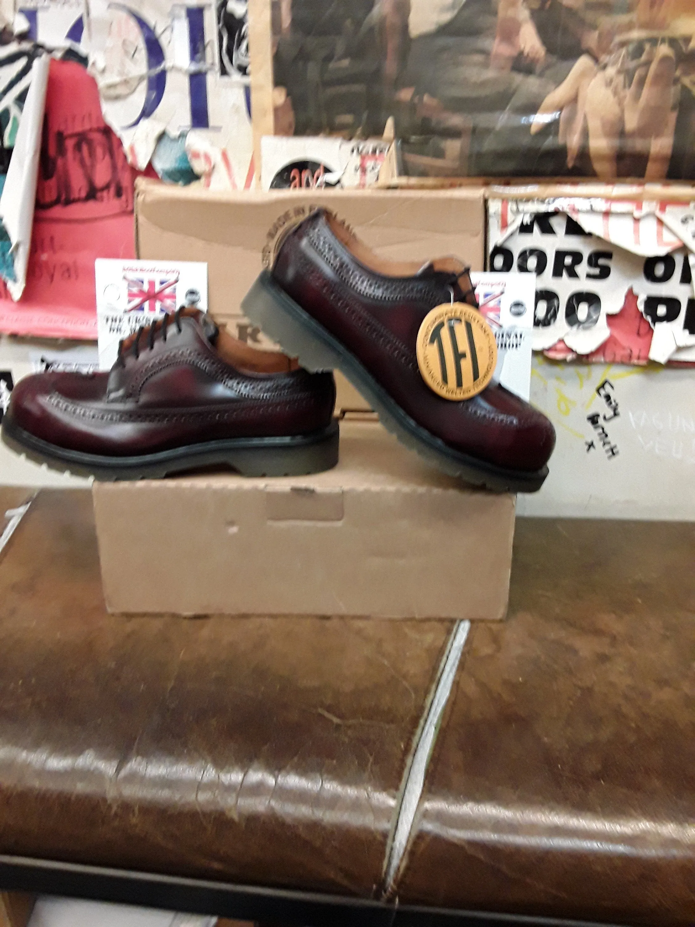 Tredair 1982 Made in England Burgundy BROGUE Various Sizes