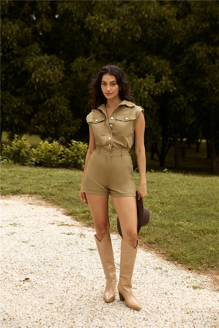 Wilderness Adventure Romper Khaki