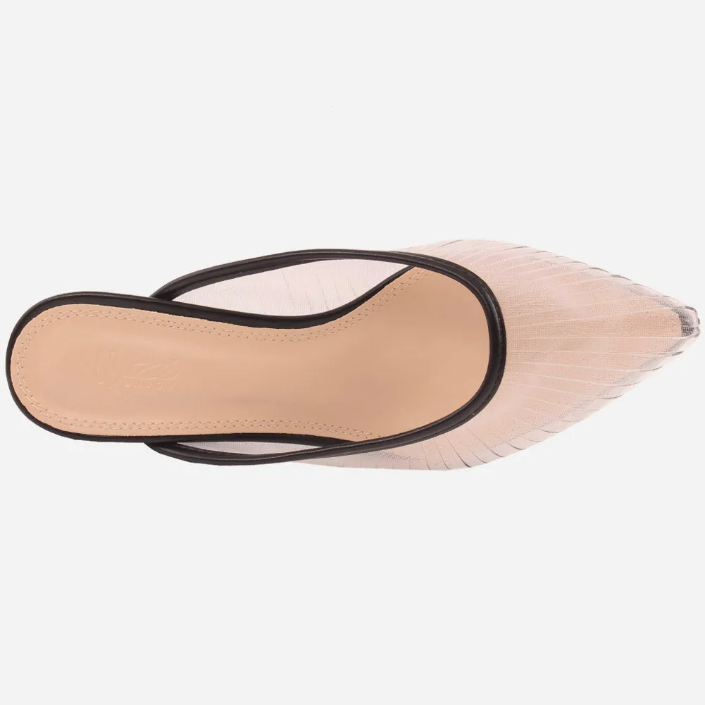 Women "CANDACE" Pointed toe Transparent Slippers