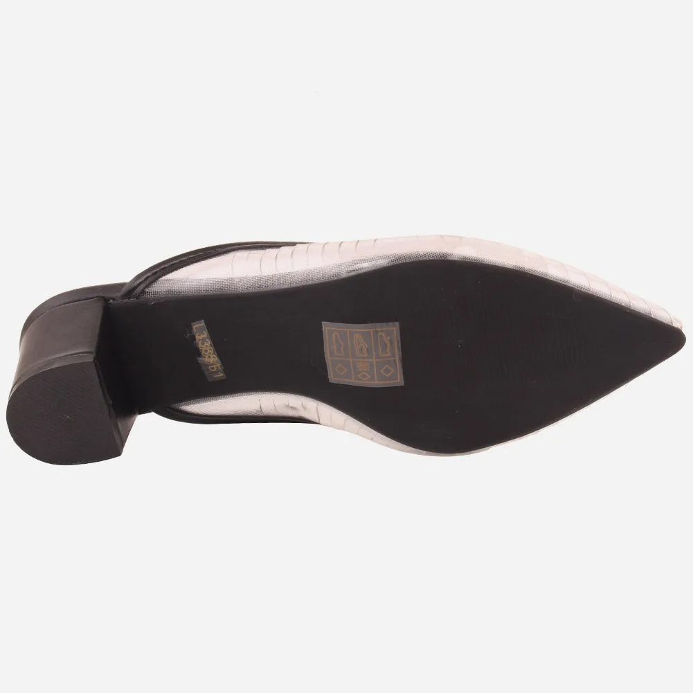 Women "CANDACE" Pointed toe Transparent Slippers