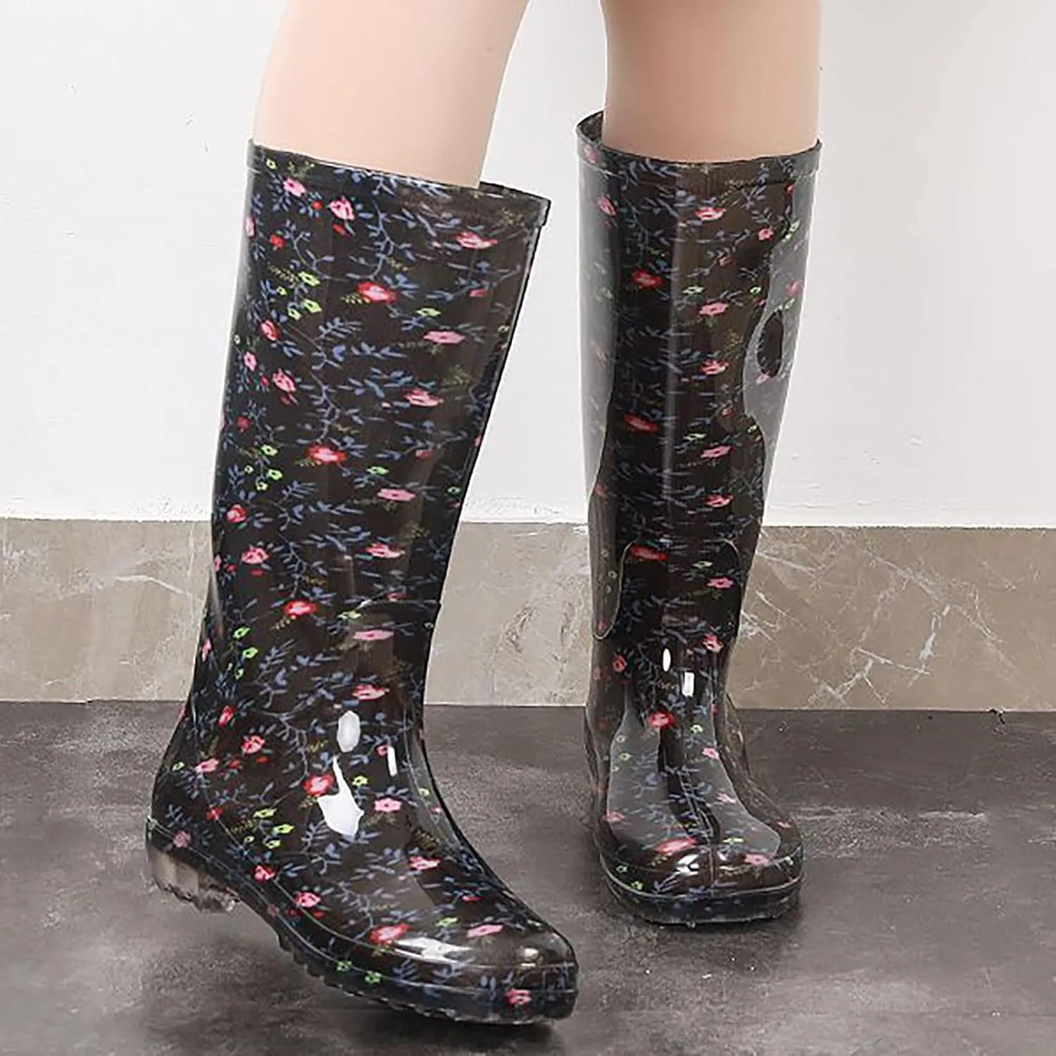 Women's Tall Rain Boots Garden Boots Waterproof Work Garden Rubber Anti Slipping Comfort Outdoor Soft Fishing Shoes